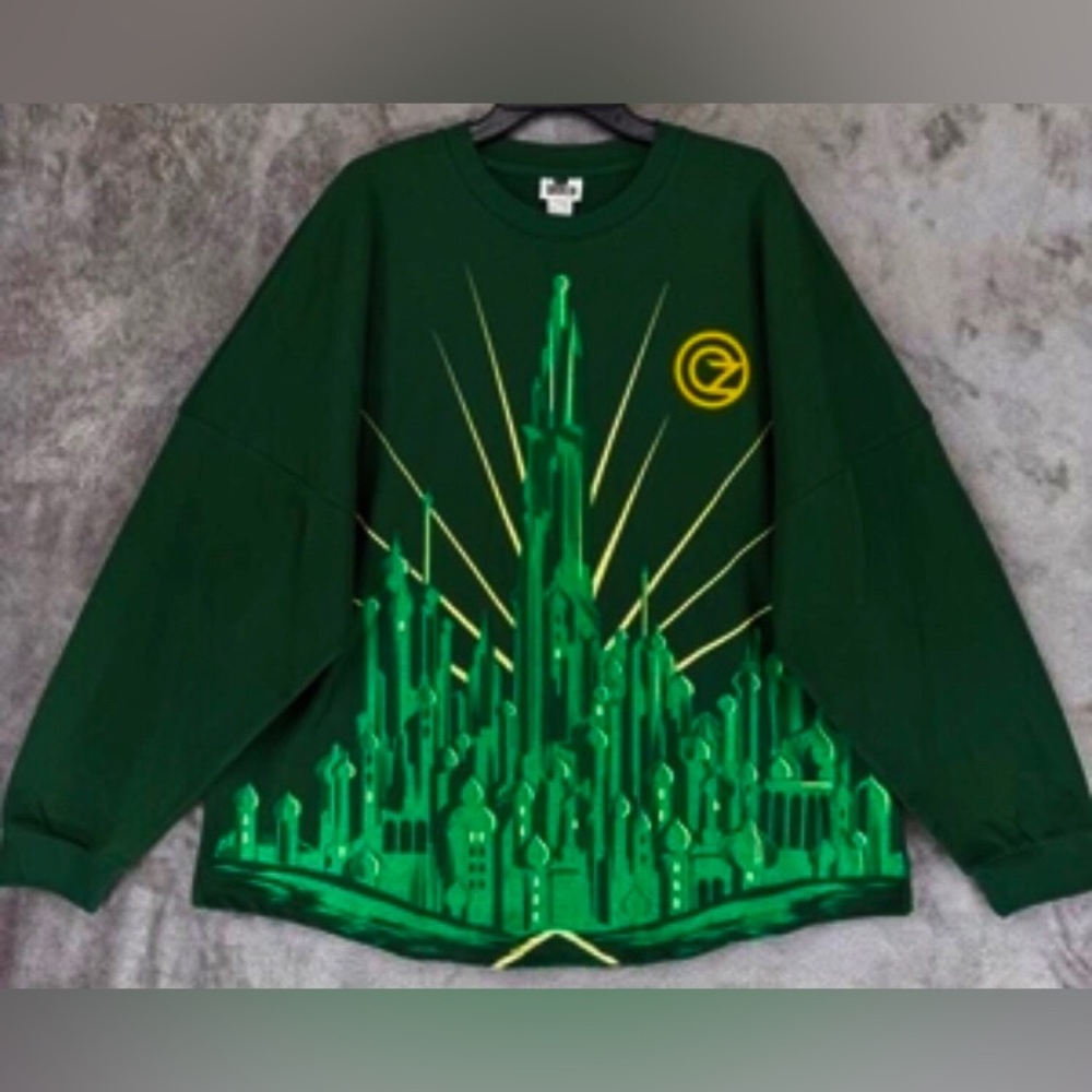 Wicked For Good The Musical Emerald City OZ Jersey Shirt Men’s sz XL L/S NEW